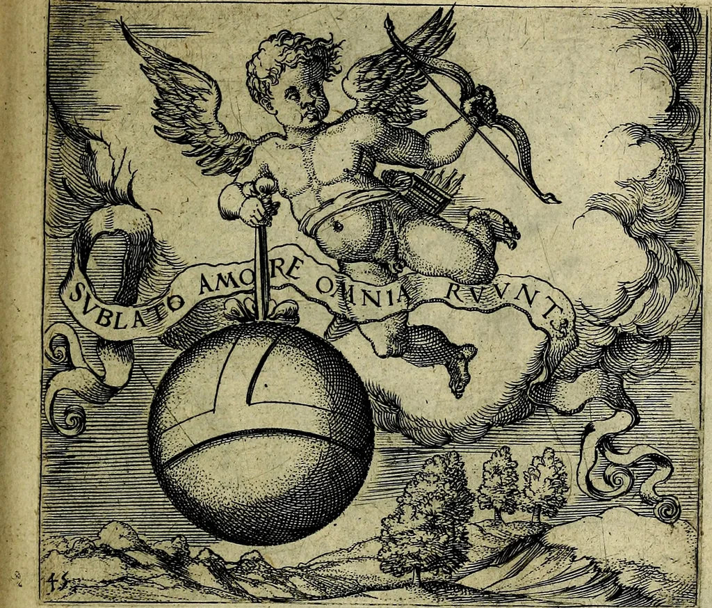 An illustration from Georgiae Montaneae, nobilis Gallae, Emblematum christianorum centuria : cum eorundem latina interpretatione = Cent emblemes chrestiens, 1584, leaf 104