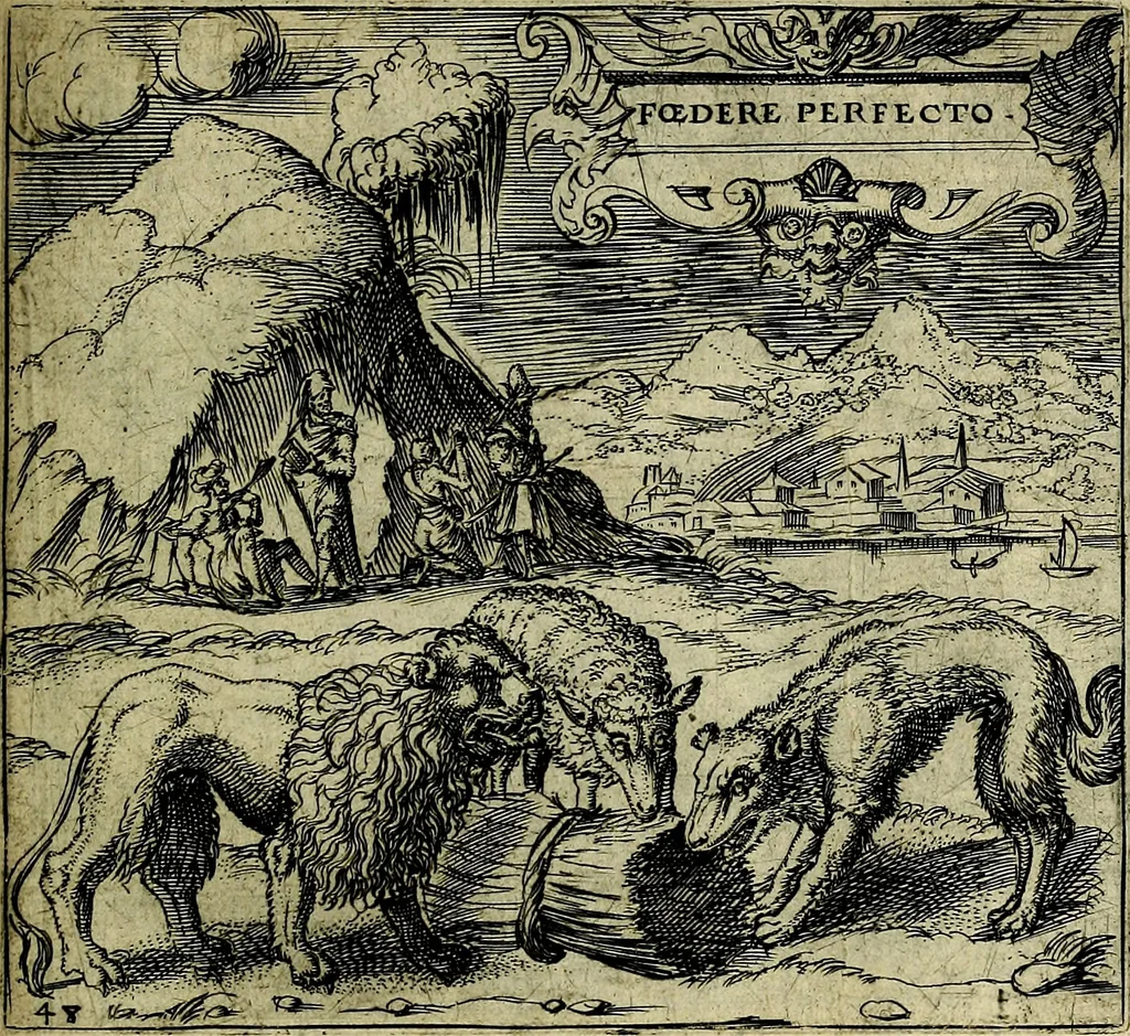 An illustration from Georgiae Montaneae, nobilis Gallae, Emblematum christianorum centuria : cum eorundem latina interpretatione = Cent emblemes chrestiens, 1584, leaf 110