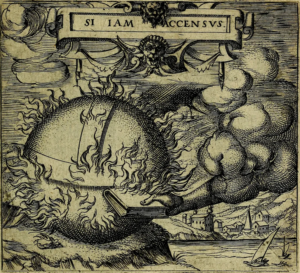 An illustration from Georgiae Montaneae, nobilis Gallae, Emblematum christianorum centuria : cum eorundem latina interpretatione = Cent emblemes chrestiens, 1584, leaf 114