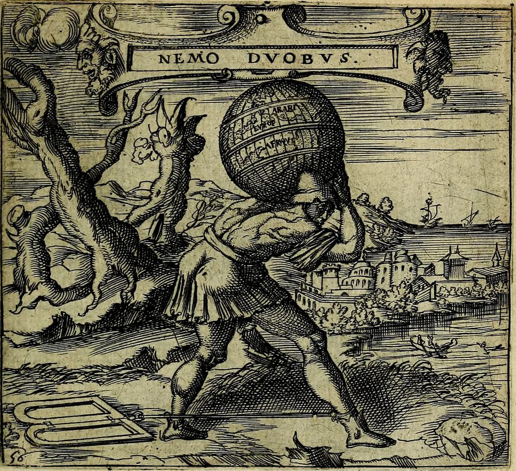 An illustration from Georgiae Montaneae, nobilis Gallae, Emblematum christianorum centuria : cum eorundem latina interpretatione = Cent emblemes chrestiens, 1584, leaf 122
