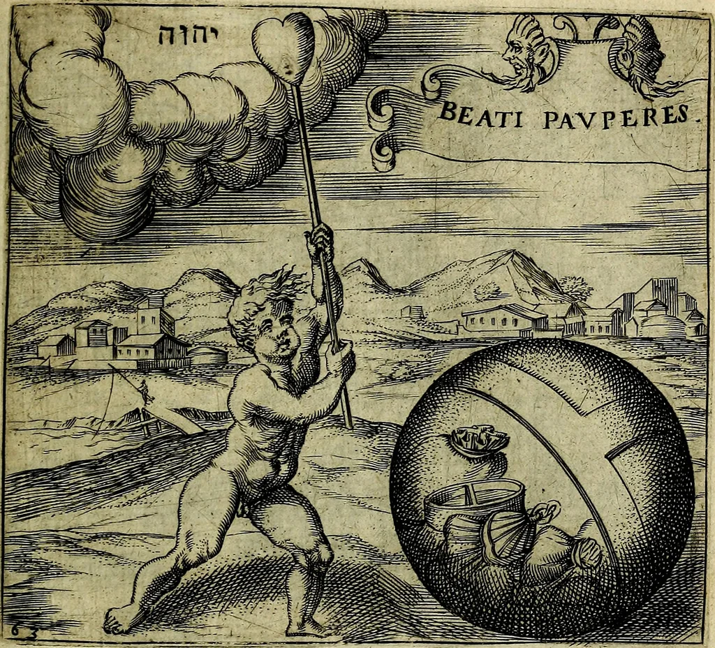 An illustration from Georgiae Montaneae, nobilis Gallae, Emblematum christianorum centuria : cum eorundem latina interpretatione = Cent emblemes chrestiens, 1584, leaf 136