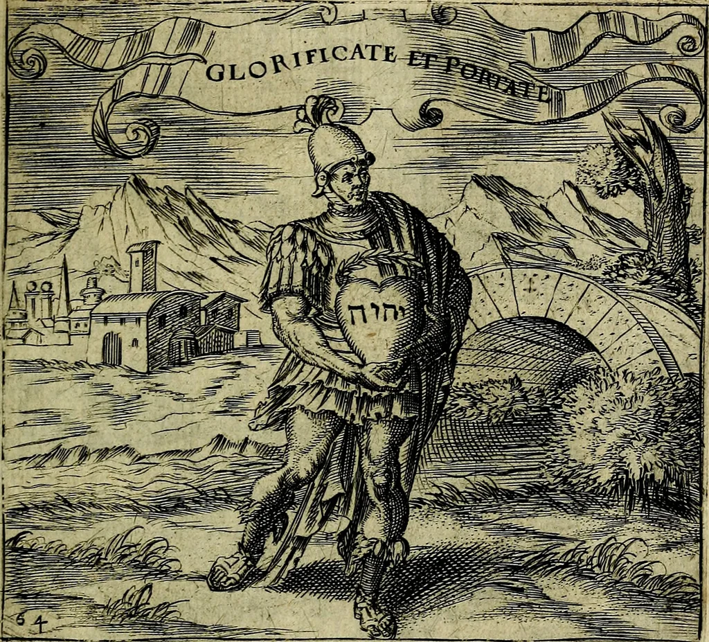 An illustration from Georgiae Montaneae, nobilis Gallae, Emblematum christianorum centuria : cum eorundem latina interpretatione = Cent emblemes chrestiens, 1584, leaf 138