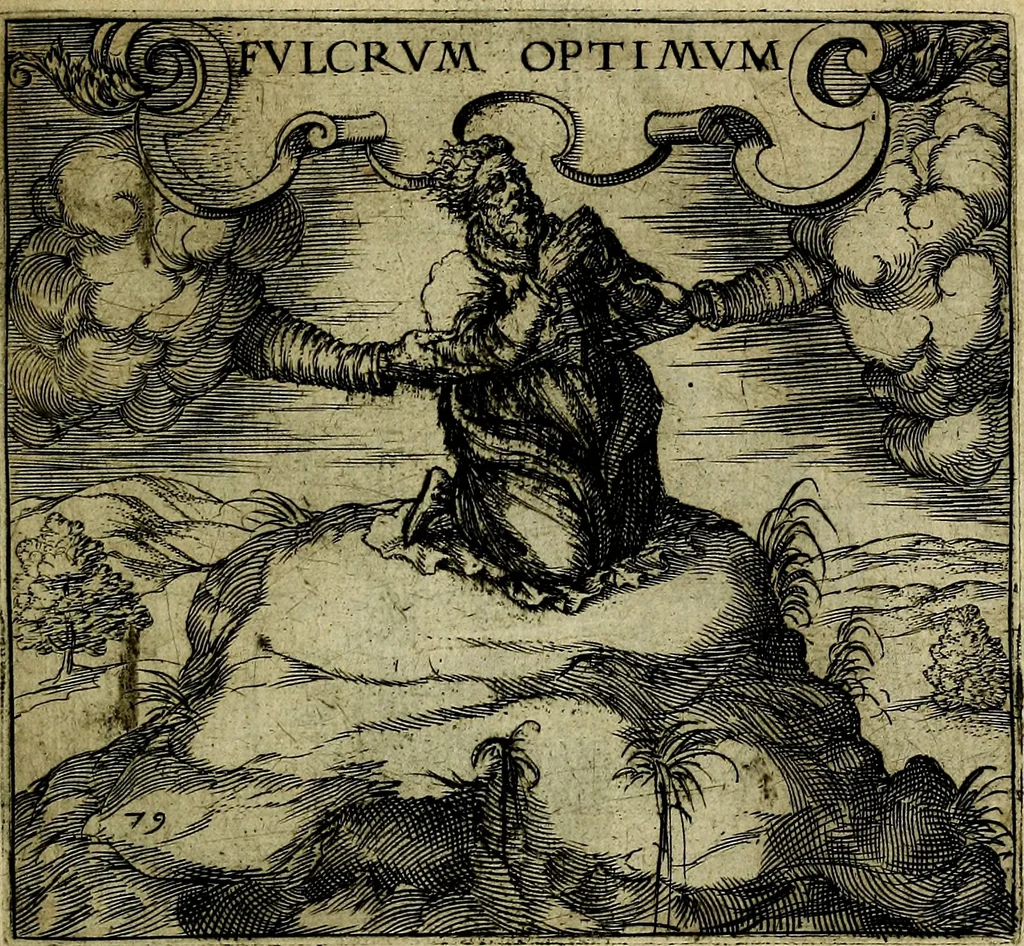 An illustration from Georgiae Montaneae, nobilis Gallae, Emblematum christianorum centuria : cum eorundem latina interpretatione = Cent emblemes chrestiens, 1584, leaf 168