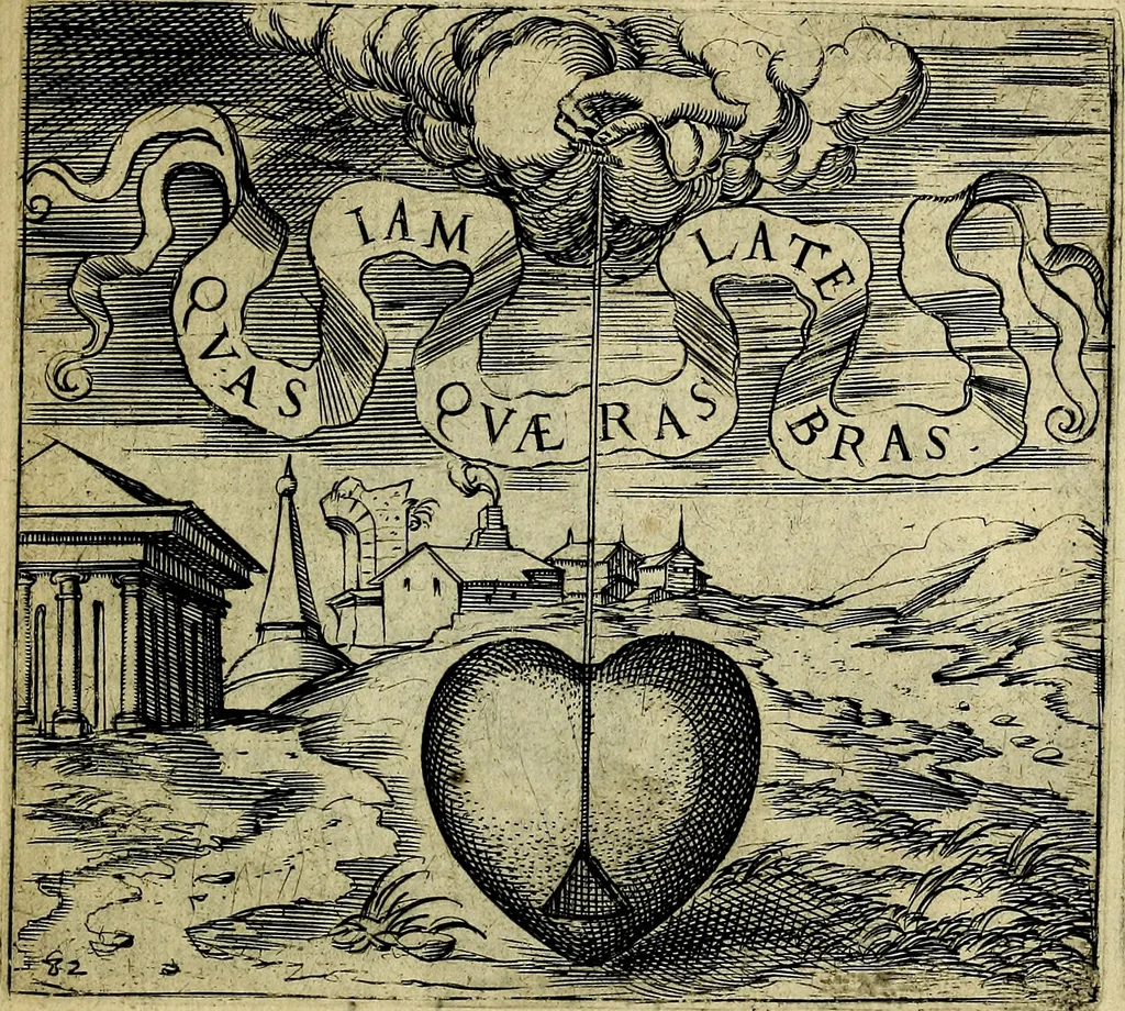 An illustration from Georgiae Montaneae, nobilis Gallae, Emblematum christianorum centuria : cum eorundem latina interpretatione = Cent emblemes chrestiens, 1584, leaf 174