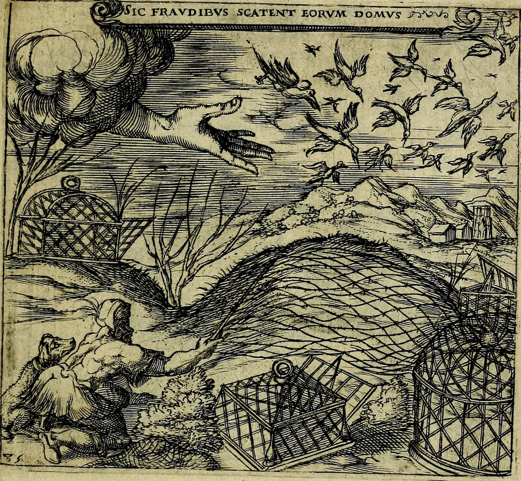 An illustration from Georgiae Montaneae, nobilis Gallae, Emblematum christianorum centuria : cum eorundem latina interpretatione = Cent emblemes chrestiens, 1584, leaf 180