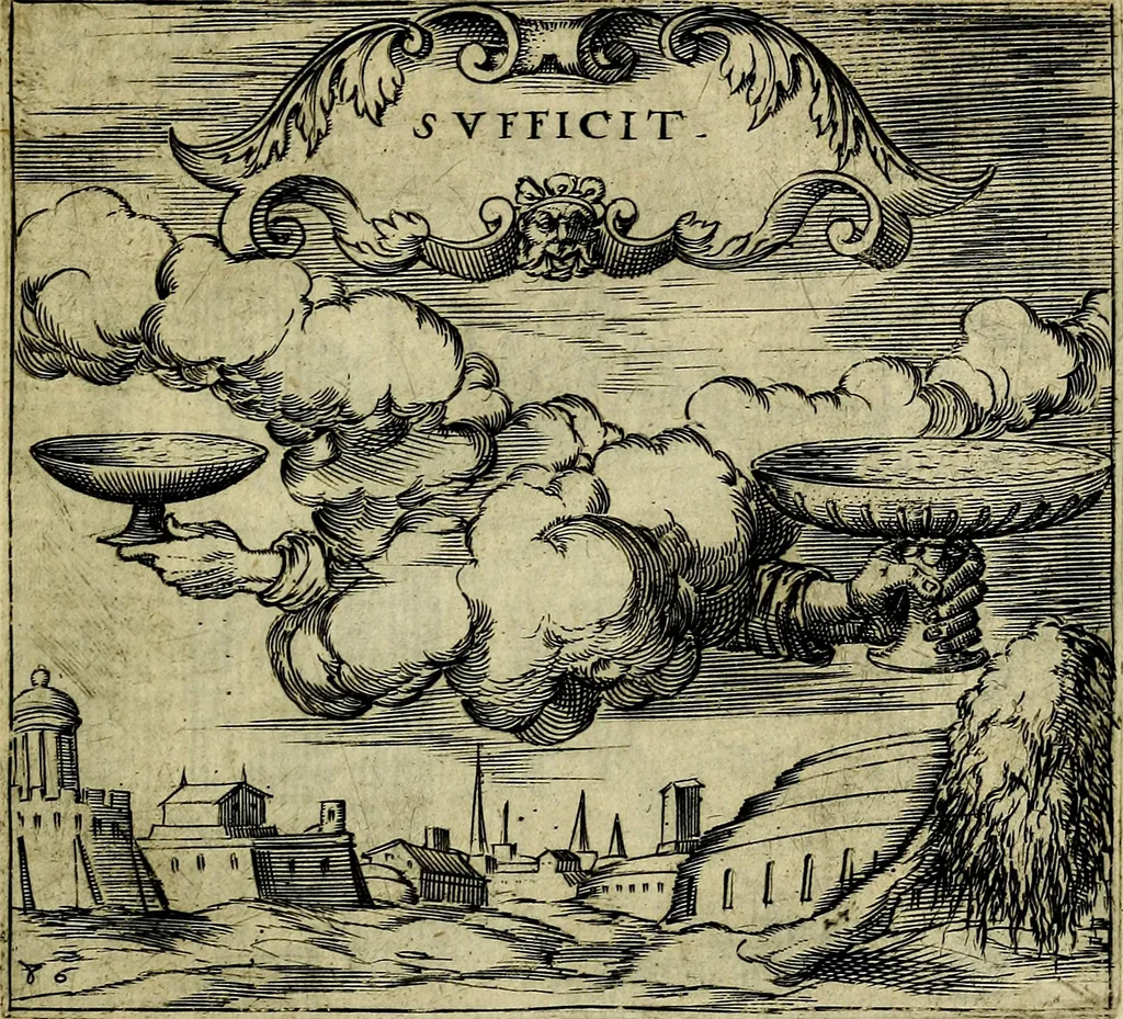 An illustration from Georgiae Montaneae, nobilis Gallae, Emblematum christianorum centuria : cum eorundem latina interpretatione = Cent emblemes chrestiens, 1584, leaf 182