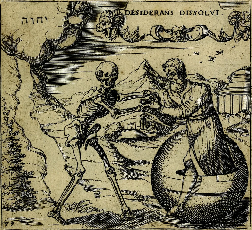 An illustration from Georgiae Montaneae, nobilis Gallae, Emblematum christianorum centuria : cum eorundem latina interpretatione = Cent emblemes chrestiens, 1584, leaf 188