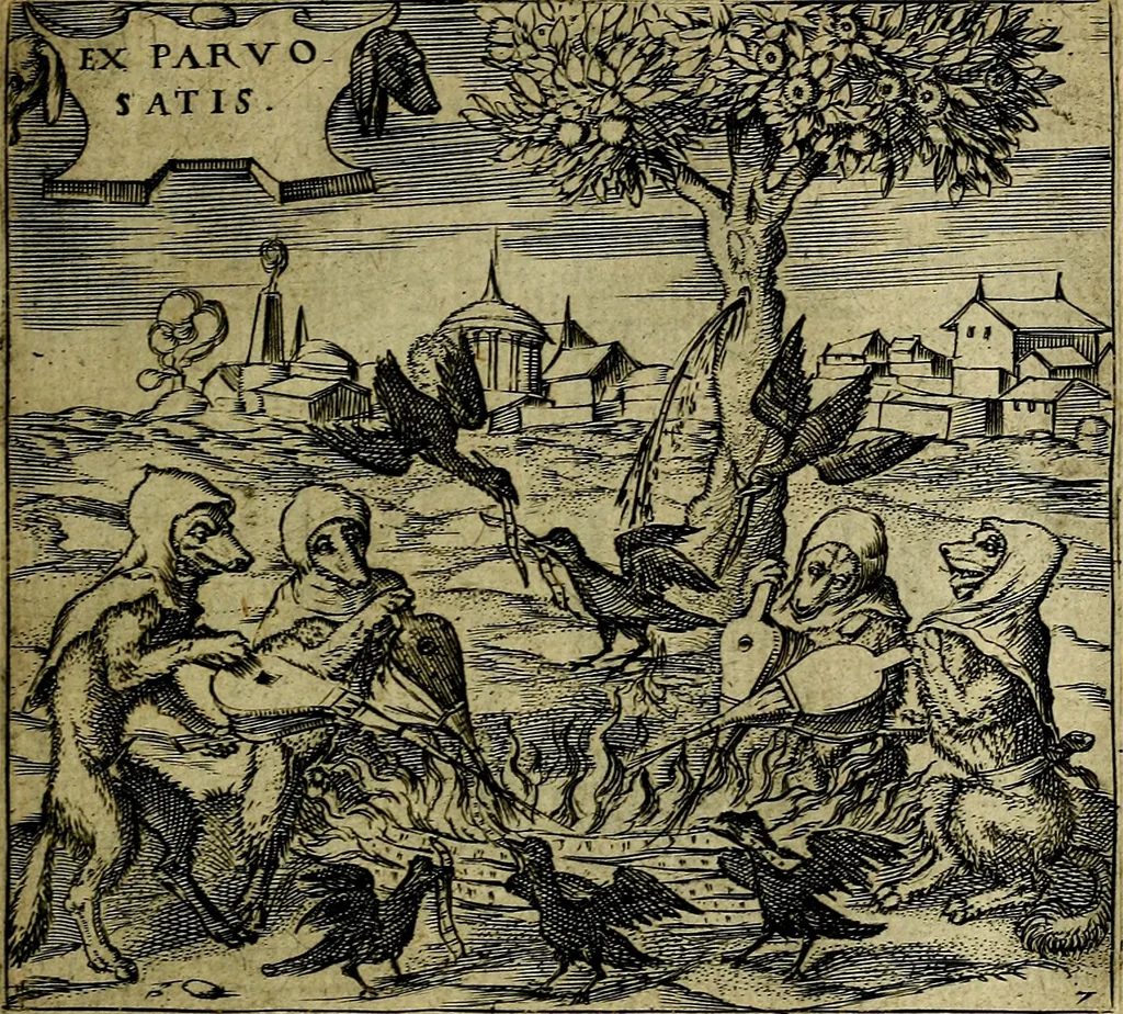An illustration from Georgiae Montaneae, nobilis Gallae, Emblematum christianorum centuria : cum eorundem latina interpretatione = Cent emblemes chrestiens, 1584, leaf 30