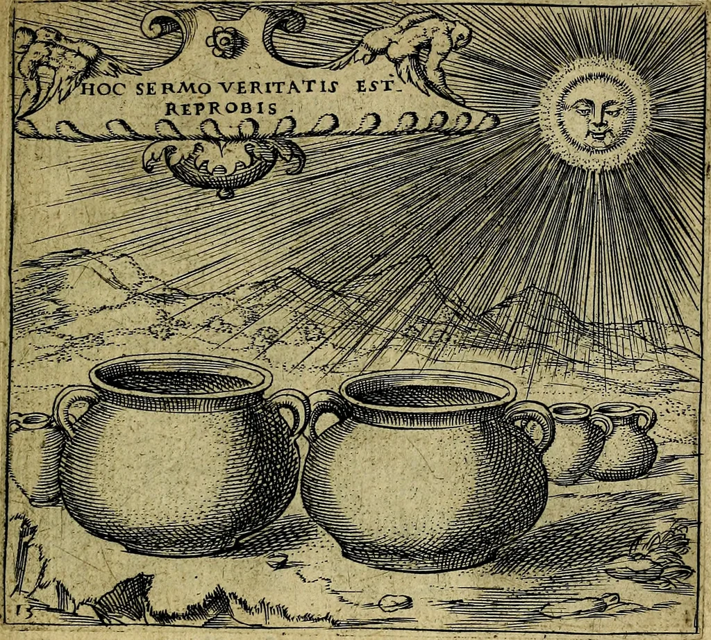 An illustration from Georgiae Montaneae, nobilis Gallae, Emblematum christianorum centuria : cum eorundem latina interpretatione = Cent emblemes chrestiens, 1584, leaf 46
