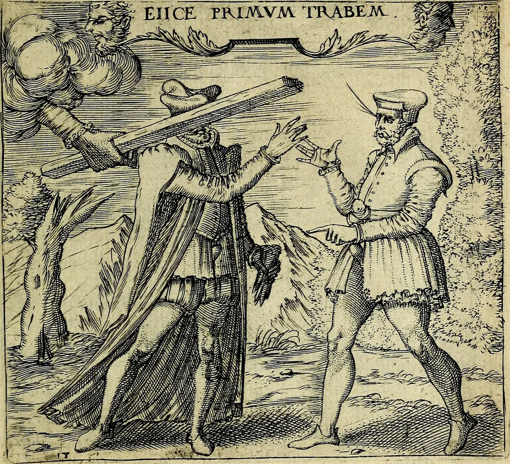 An illustration from Georgiae Montaneae, nobilis Gallae, Emblematum christianorum centuria : cum eorundem latina interpretatione = Cent emblemes chrestiens, 1584, leaf 52