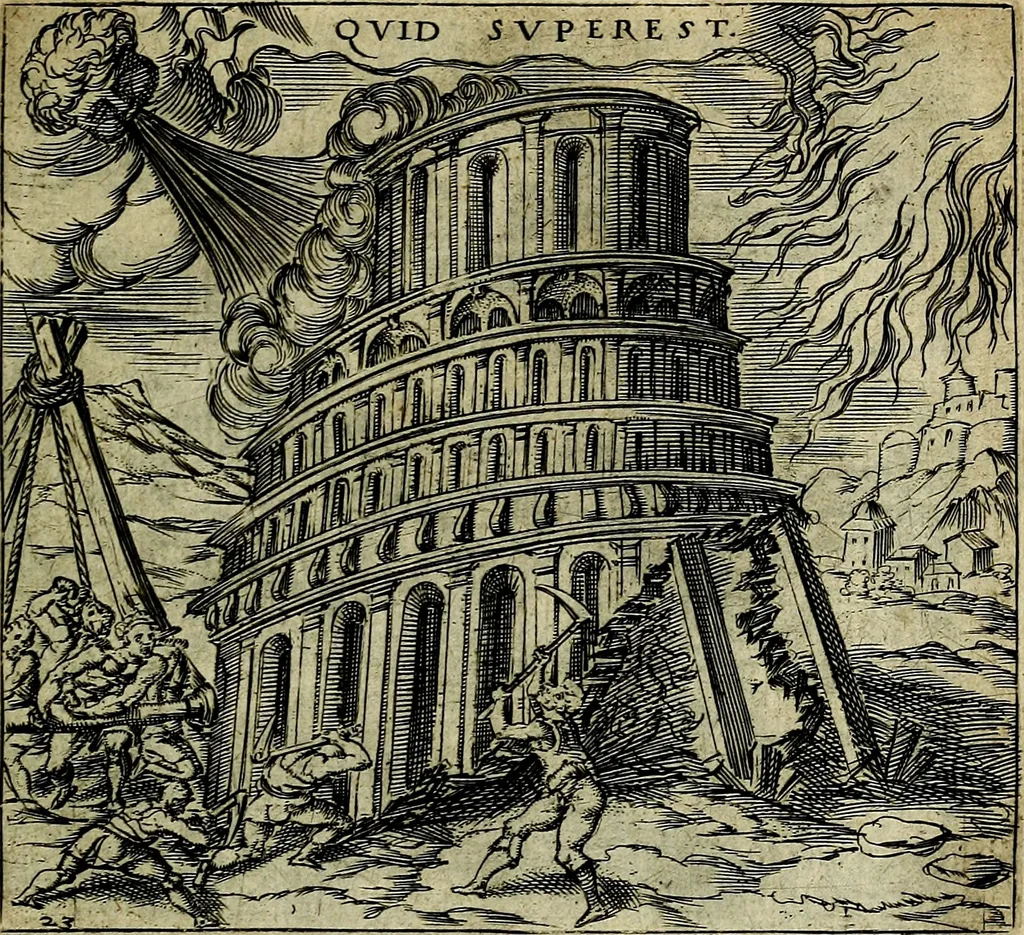 An illustration from Georgiae Montaneae, nobilis Gallae, Emblematum christianorum centuria : cum eorundem latina interpretatione = Cent emblemes chrestiens, 1584, leaf 62