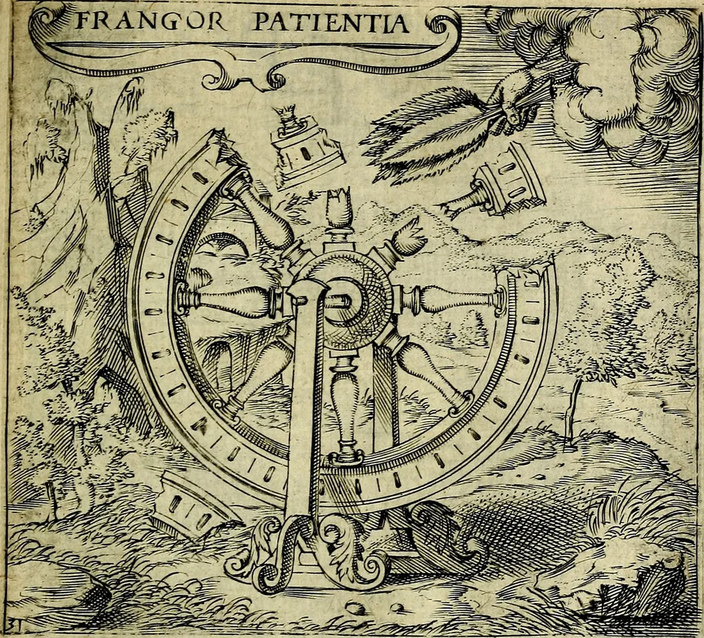 An illustration from Georgiae Montaneae, nobilis Gallae, Emblematum christianorum centuria : cum eorundem latina interpretatione = Cent emblemes chrestiens, 1584, leaf 78