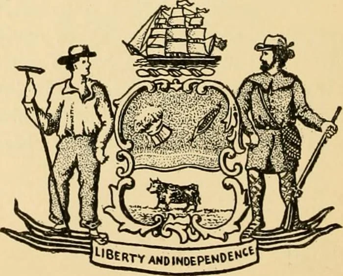An illustration from Georgian : a pattern of spoons, forks and all other pieces of table flat ware is partly shown in this book, in which is also given an account of the chief events of the War of the Revolution and the acts of oppression which preceded and provoked it ; to which are added sundry pictures of places and things identified with this momentous conflict ..., 1899, leaf 26
