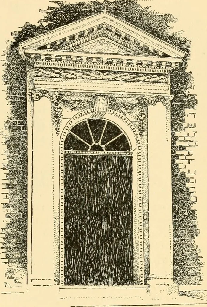 An illustration from Georgian : a pattern of spoons, forks and all other pieces of table flat ware is partly shown in this book, in which is also given an account of the chief events of the War of the Revolution and the acts of oppression which preceded and provoked it ; to which are added sundry pictures of places and things identified with this momentous conflict ..., 1899, leaf 33