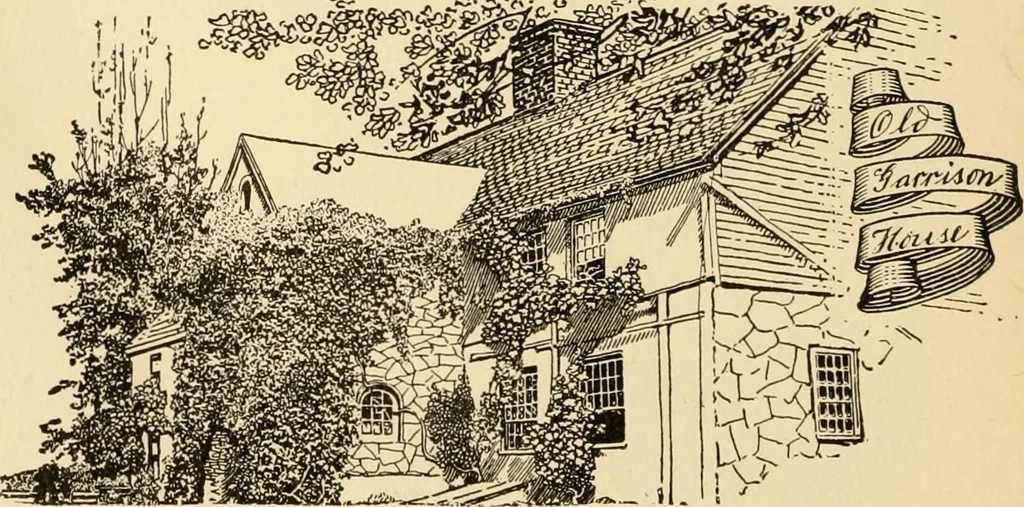An illustration from Georgian : a pattern of spoons, forks and all other pieces of table flat ware is partly shown in this book, in which is also given an account of the chief events of the War of the Revolution and the acts of oppression which preceded and provoked it ; to which are added sundry pictures of places and things identified with this momentous conflict ..., 1899, leaf 82