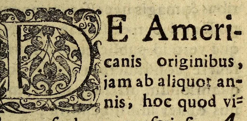 An illustration from Georgi Horni De originibus Americanis. Libri quatuor, 1669, leaf 21