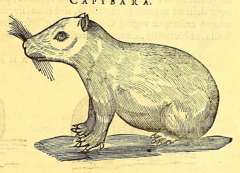 An illustration from Georgii Marcgravii de Liebstad, Tractatus topographicus & meteorologicus Brasiliæ, : cum eclipsi solari; : quibus additi sunt illius & aliorum commentarii de Brasiliensium & Chilensium indole & lingua, 1658, leaf 127