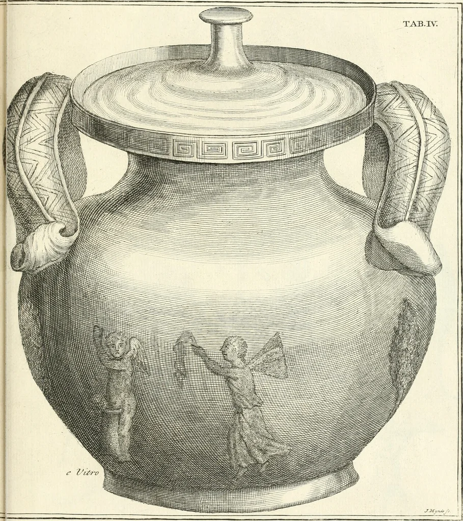 An illustration from Germana quaedam antiquitatis eruditae monumenta : quibus Romanorum veterum ritus varii tam sacri quam profani, tum Graecorum atque Aegyptiorum nonnulli illustrantur, 1745, leaf 300