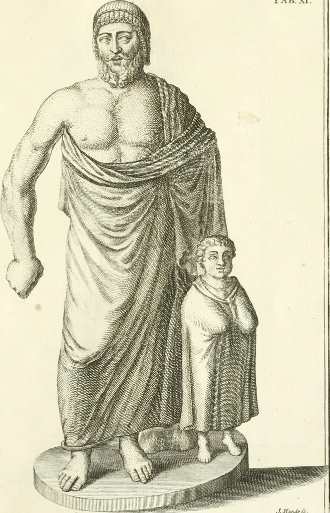 An illustration from Germana quaedam antiquitatis eruditae monumenta : quibus Romanorum veterum ritus varii tam sacri quam profani, tum Graecorum atque Aegyptiorum nonnulli illustrantur, 1745, leaf 314