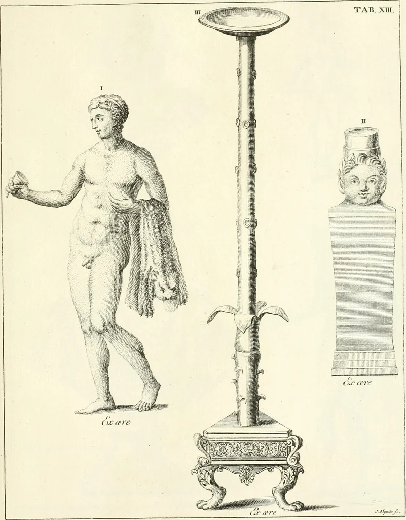 An illustration from Germana quaedam antiquitatis eruditae monumenta : quibus Romanorum veterum ritus varii tam sacri quam profani, tum Graecorum atque Aegyptiorum nonnulli illustrantur, 1745, leaf 318