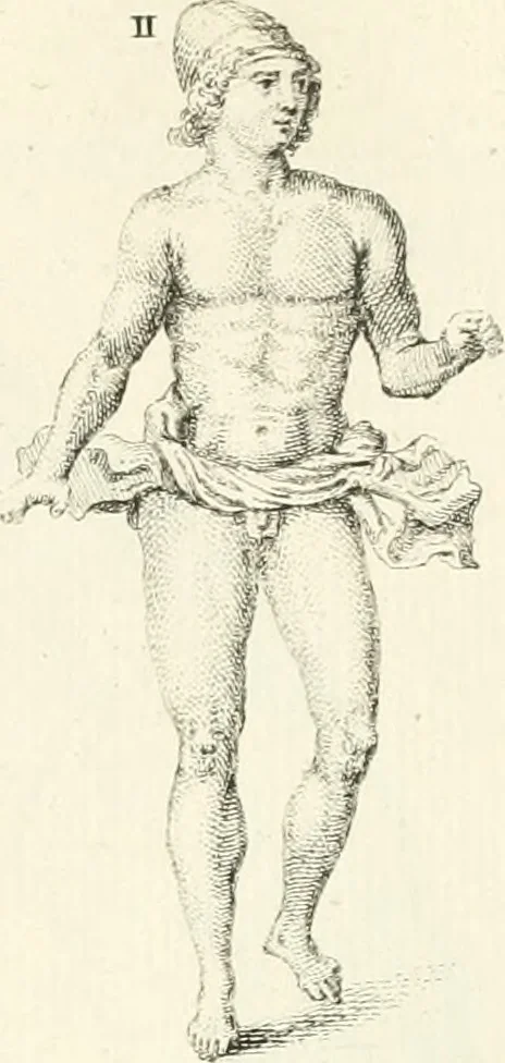An illustration from Germana quaedam antiquitatis eruditae monumenta : quibus Romanorum veterum ritus varii tam sacri quam profani, tum Graecorum atque Aegyptiorum nonnulli illustrantur, 1745, leaf 320