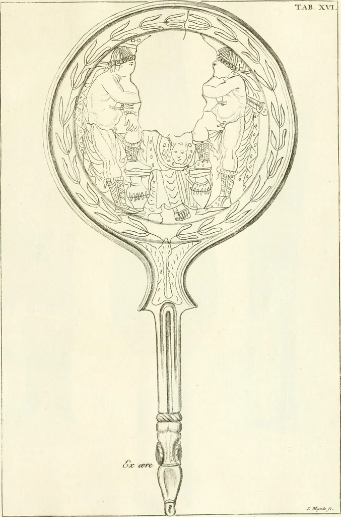 An illustration from Germana quaedam antiquitatis eruditae monumenta : quibus Romanorum veterum ritus varii tam sacri quam profani, tum Graecorum atque Aegyptiorum nonnulli illustrantur, 1745, leaf 324
