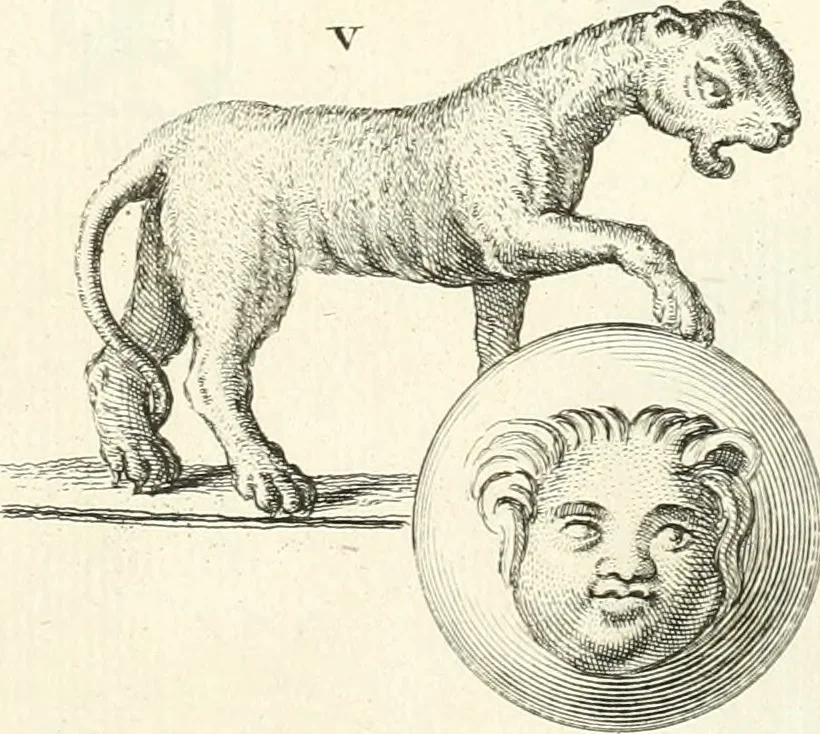 An illustration from Germana quaedam antiquitatis eruditae monumenta : quibus Romanorum veterum ritus varii tam sacri quam profani, tum Graecorum atque Aegyptiorum nonnulli illustrantur, 1745, leaf 332