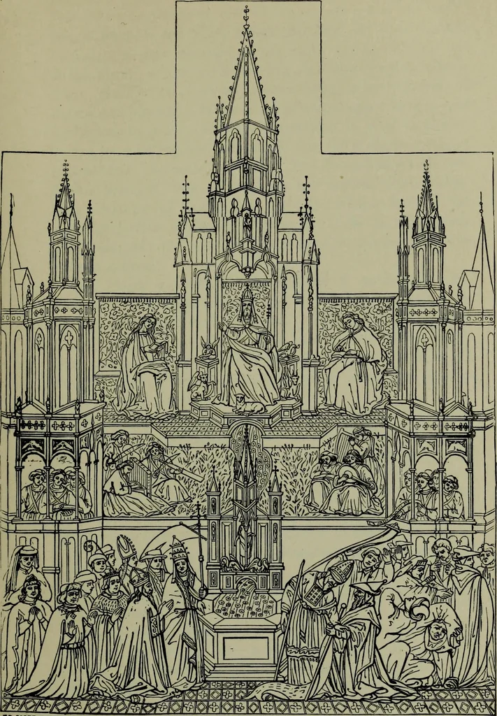 An illustration from German, Flemish and Dutch schools of painting : based on the handbook of Kugler, re-modelled by the late Prof. Dr. Waagen and thoroughly revised and in part re-written, 1904, leaf 105