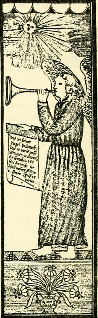An illustration from The German sectarians of Pennsylvania : a critical and legendary history of the Ephrata Cloister and the Dunkers, 1899, leaf 122