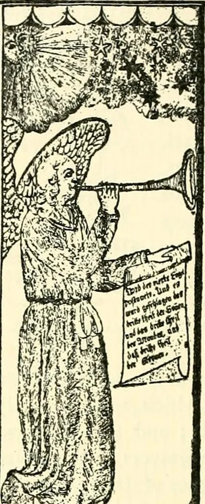An illustration from The German sectarians of Pennsylvania : a critical and legendary history of the Ephrata Cloister and the Dunkers, 1899, leaf 344