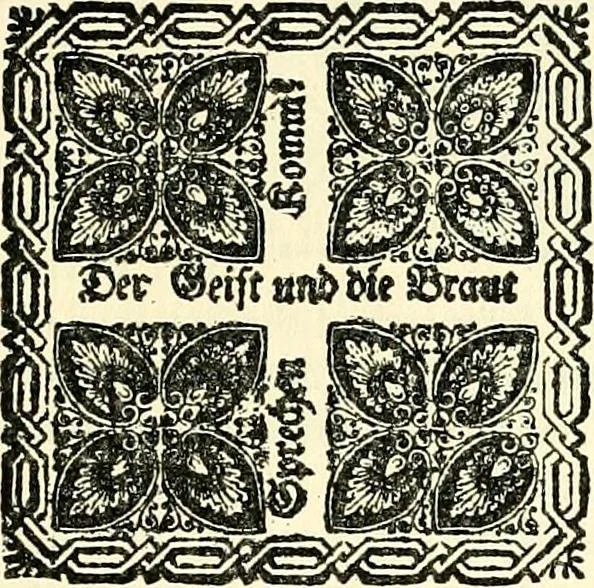 An illustration from The German sectarians of Pennsylvania : a critical and legendary history of the Ephrata Cloister and the Dunkers, 1899, leaf 389