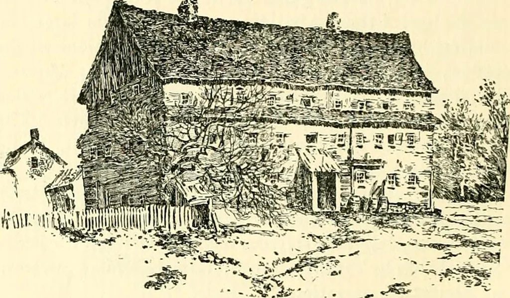 An illustration from The German sectarians of Pennsylvania : a critical and legendary history of the Ephrata Cloister and the Dunkers, 1899, leaf 42