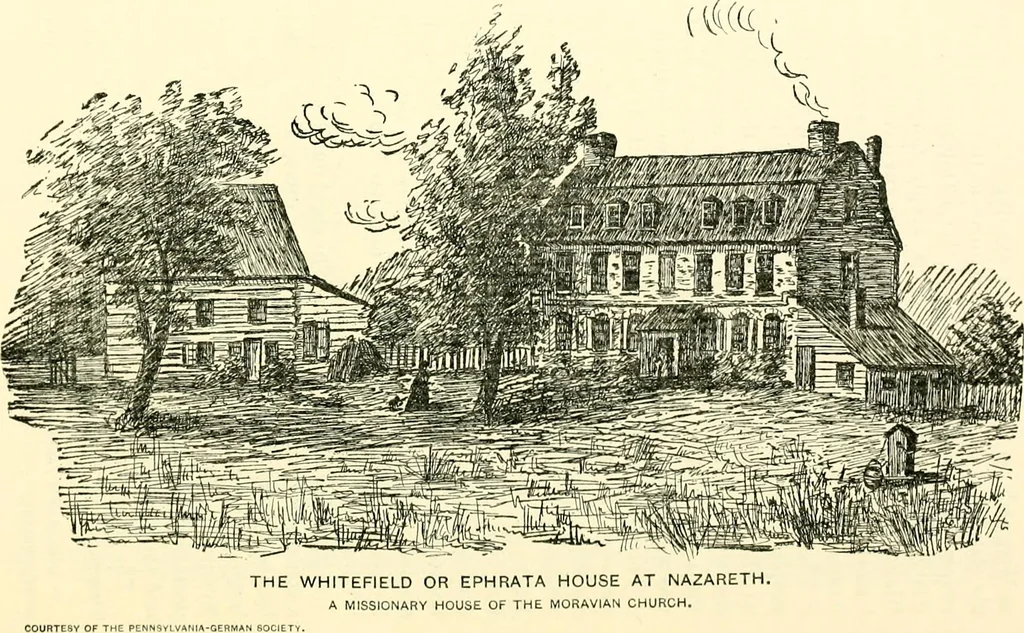 An illustration from The German sectarians of Pennsylvania : a critical and legendary history of the Ephrata Cloister and the Dunkers, 1899, leaf 542
