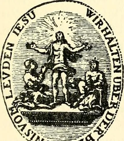 An illustration from The German sectarians of Pennsylvania : a critical and legendary history of the Ephrata Cloister and the Dunkers, 1899, leaf 585