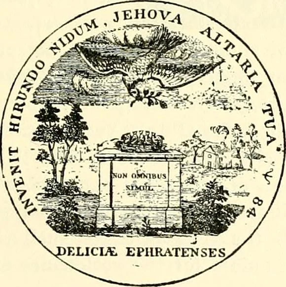 An illustration from The German sectarians of Pennsylvania : a critical and legendary history of the Ephrata Cloister and the Dunkers, 1899, leaf 591