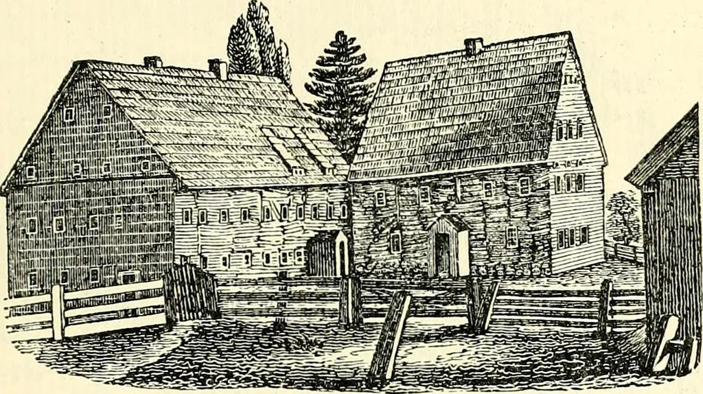 An illustration from The German sectarians of Pennsylvania : a critical and legendary history of the Ephrata Cloister and the Dunkers, 1899, leaf 69