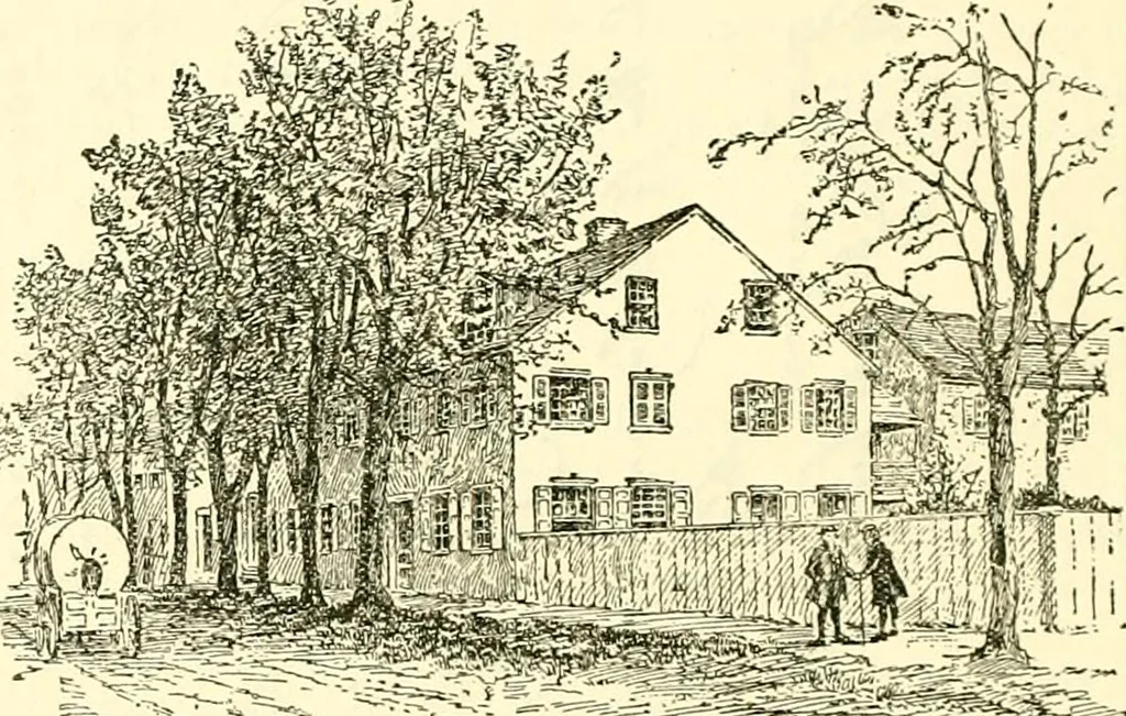 An illustration from The German sectarians of Pennsylvania : a critical and legendary history of the Ephrata Cloister and the Dunkers, 1899, leaf 125