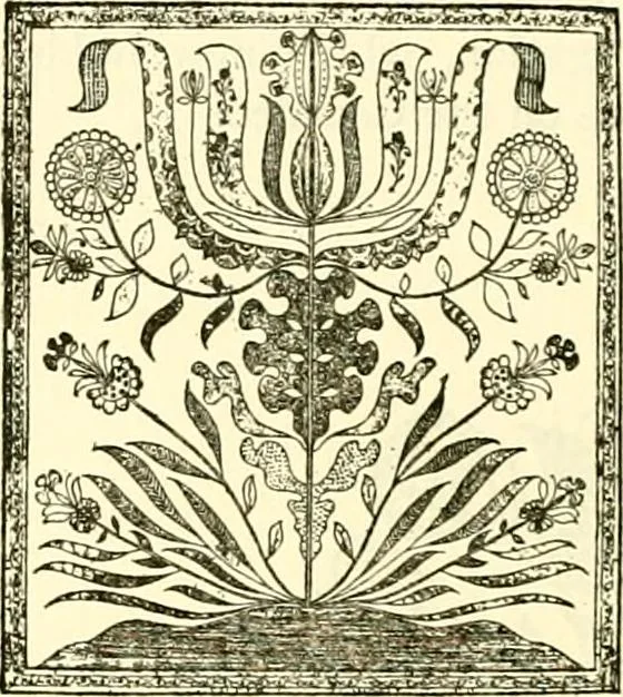 An illustration from The German sectarians of Pennsylvania : a critical and legendary history of the Ephrata Cloister and the Dunkers, 1899, leaf 175