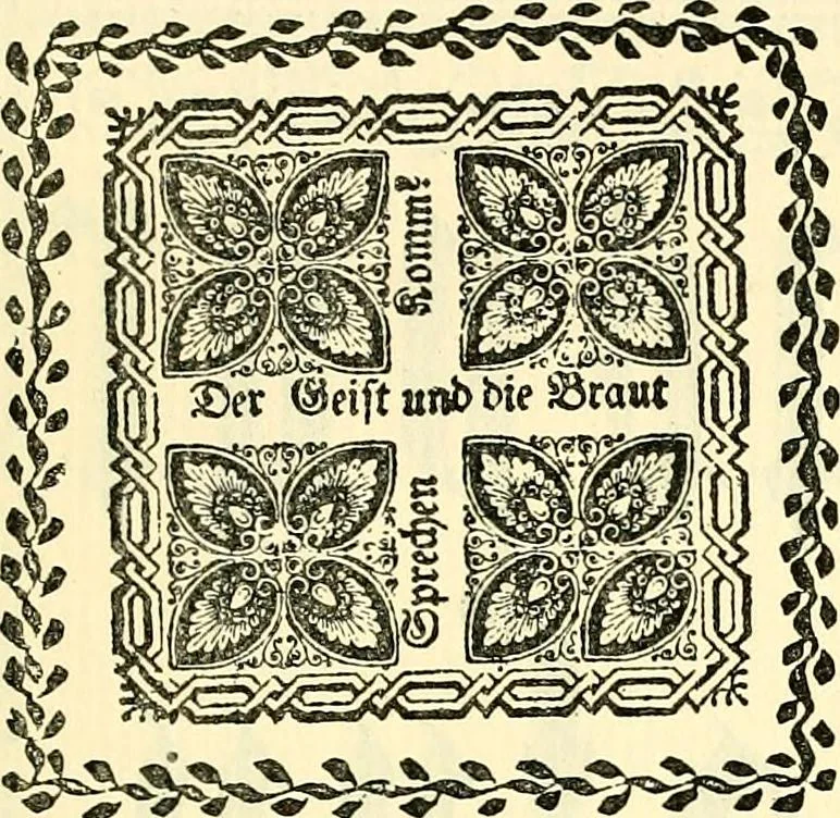 An illustration from The German sectarians of Pennsylvania : a critical and legendary history of the Ephrata Cloister and the Dunkers, 1899, leaf 406