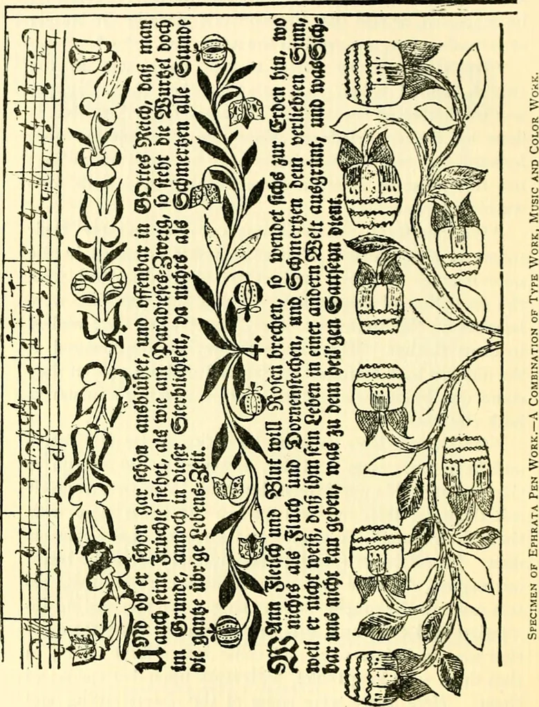An illustration from The German sectarians of Pennsylvania : a critical and legendary history of the Ephrata Cloister and the Dunkers, 1899, leaf 417