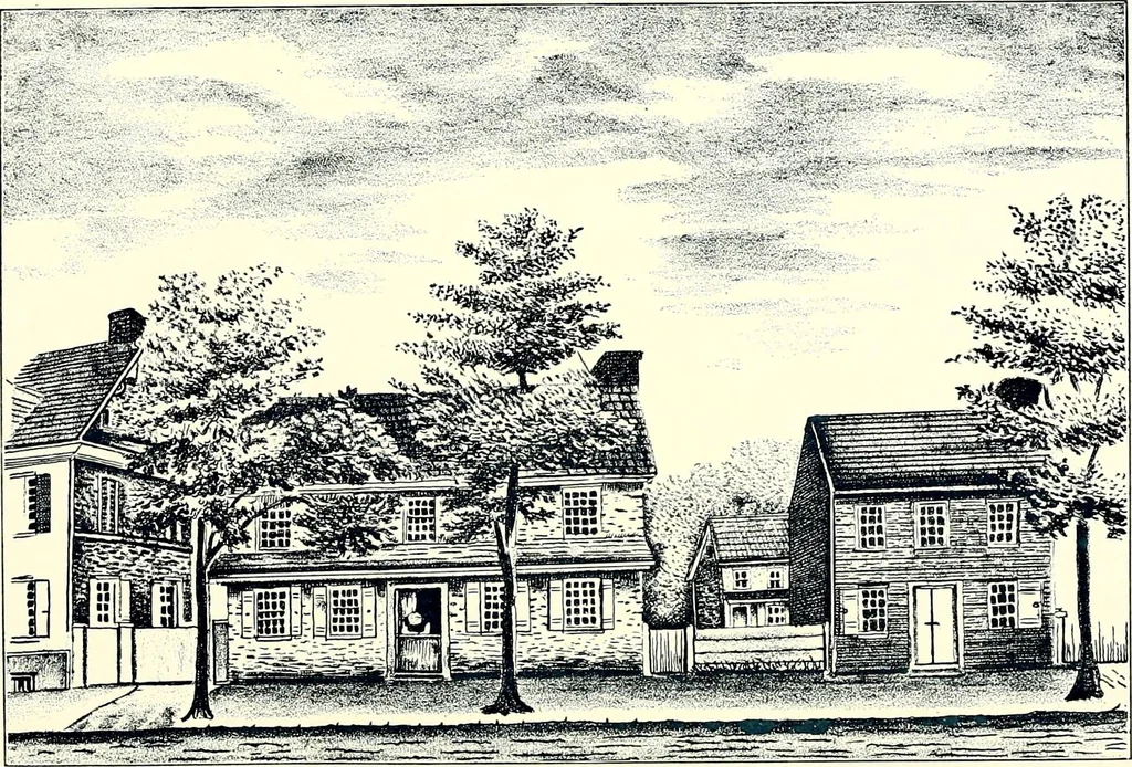 An illustration from The German sectarians of Pennsylvania : a critical and legendary history of the Ephrata Cloister and the Dunkers, 1899, leaf 42
