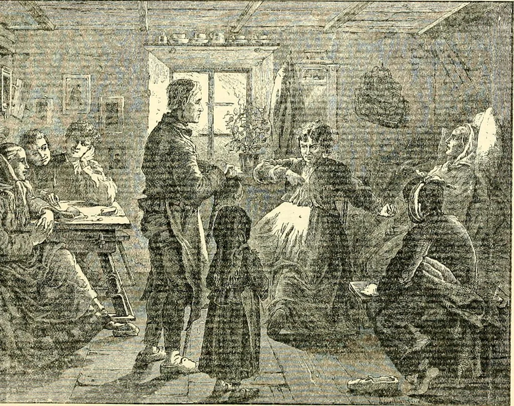 An illustration from The German sectarians of Pennsylvania : a critical and legendary history of the Ephrata Cloister and the Dunkers, 1899, leaf 502