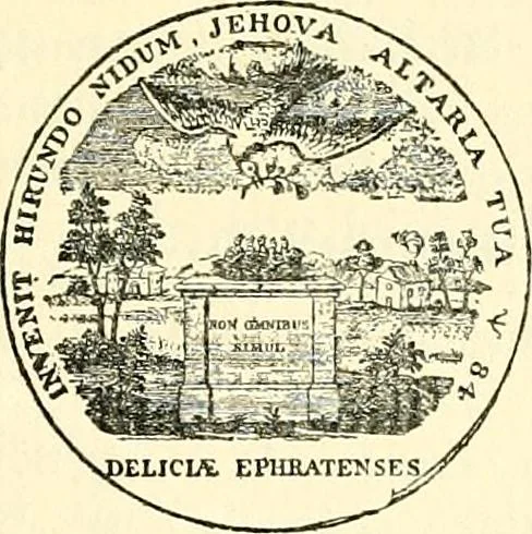 An illustration from The German sectarians of Pennsylvania : a critical and legendary history of the Ephrata Cloister and the Dunkers, 1899, leaf 576