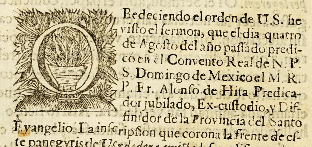 An illustration from Geroglifico sagrado de la amistad mas verdadera, y vivo traslado de la divina, y celestial en los gloriosos patriarchas Sancto Domingo, y S. Francisco,, 1692, leaf 8