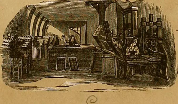 An illustration from Geschichte der Buchdruckerkunst in ihrer Entstehung und Ausbildung, 1840, leaf 8