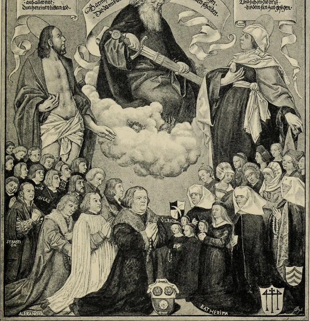 An illustration from Geschichte der deutschen Malerei, 1889, leaf 369