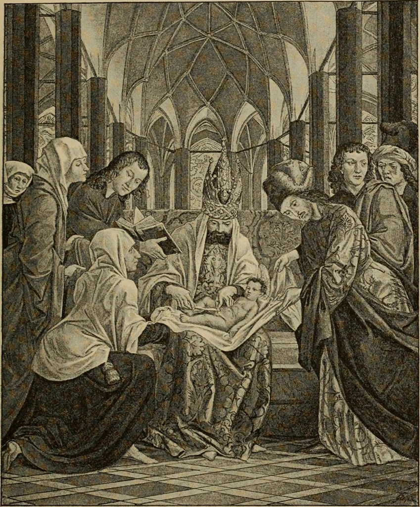 An illustration from Geschichte der deutschen Malerei, 1889, leaf 407