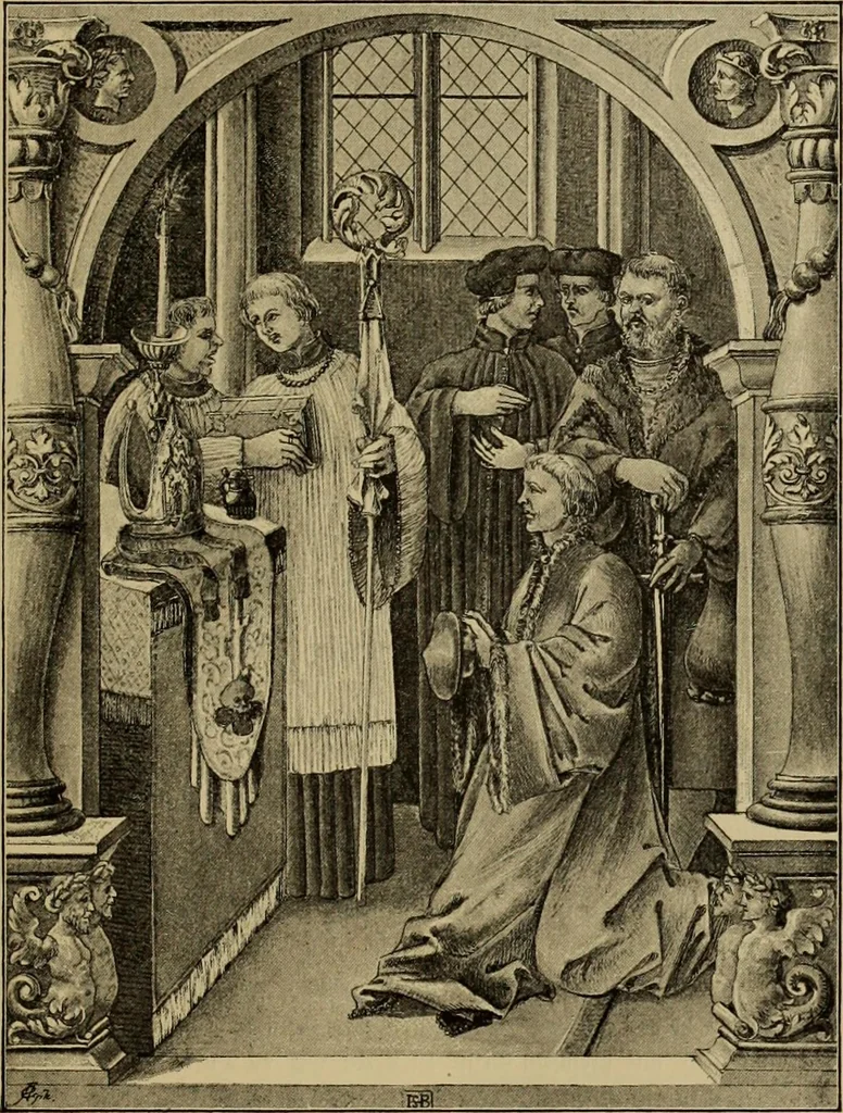 An illustration from Geschichte der deutschen Malerei, 1889, leaf 499