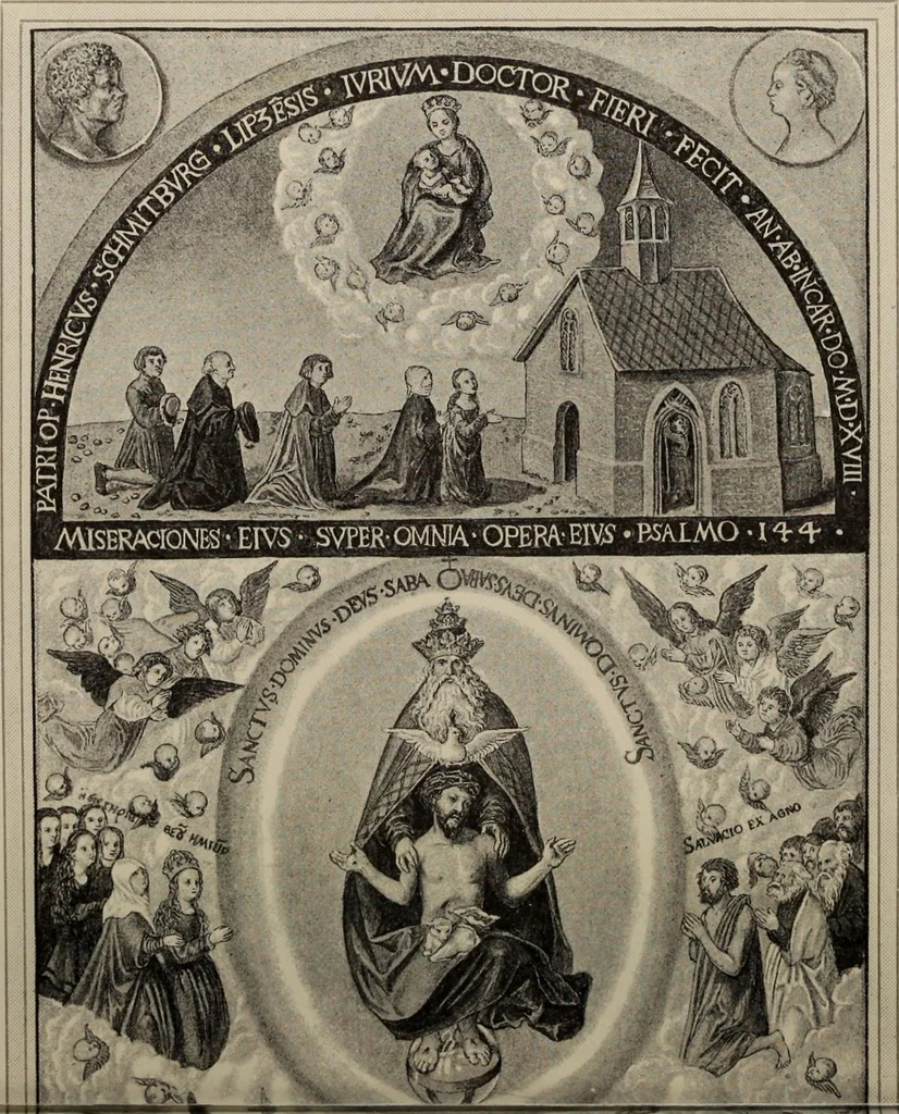 An illustration from Geschichte der deutschen Malerei, 1889, leaf 636