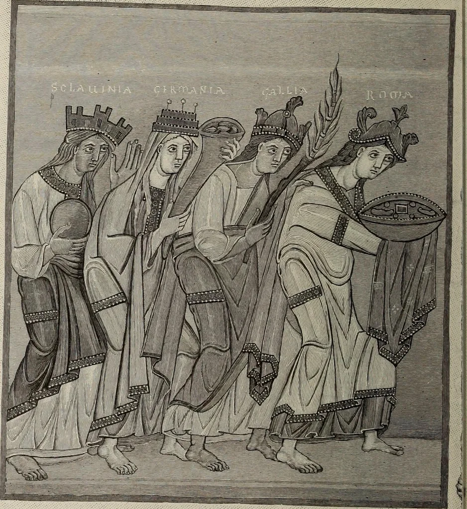 An illustration from Geschichte der deutschen Malerei, 1889, leaf 94